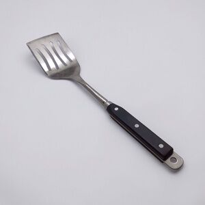 Heavy Duty Stainless Steel Grilling Spatula Serrated Edge BBQ Turner Wood 17.5”